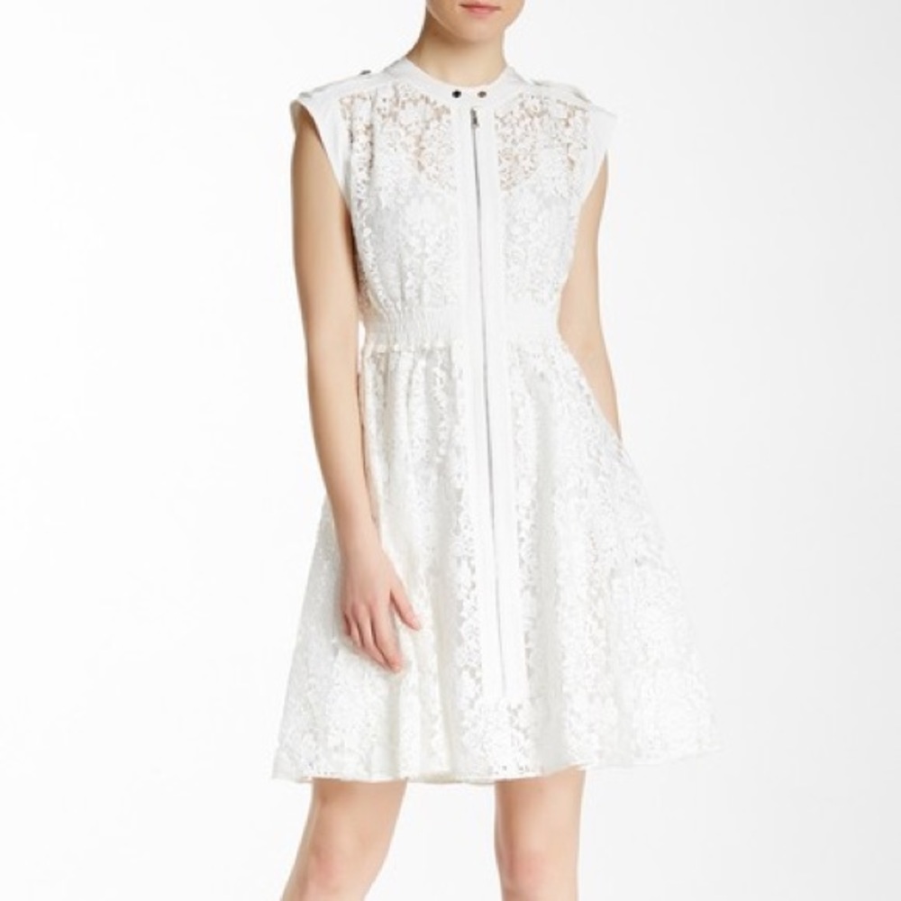 Rebecca Taylor 🔥 Lace white dress with  zipper